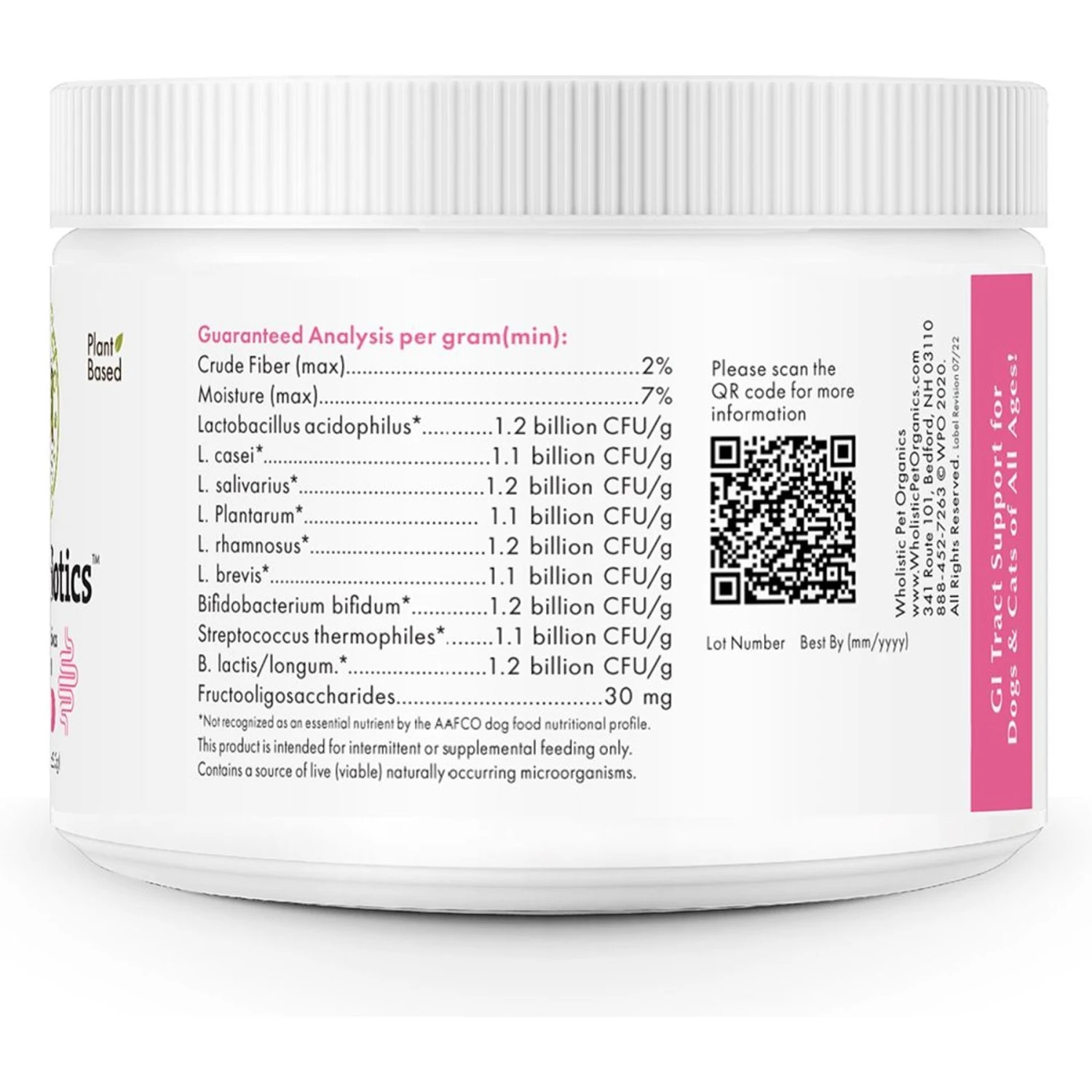 Wholistic Pet Organics WholeBiotics Dog & Cat Supplement, 1-oz Bottle 2 Wholistic Pet Organics WholeBiotics Dog & Cat Supplement, 1-oz Bottle - Image 2