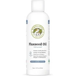 Wholistic Pet Organics Flax Seed Oil Dog & Cat Supplement, 16-oz Bottle