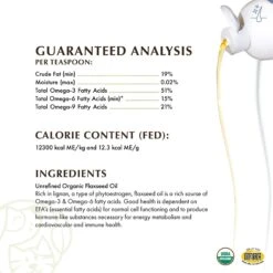 Wholistic Pet Organics Flax Seed Oil Dog & Cat Supplement, 16-oz Bottle 10 Wholistic Pet Organics Flax Seed Oil Dog & Cat Supplement, 16-oz Bottle -Pet Wellness 877982 PT4. AC SS1800 V1689963641