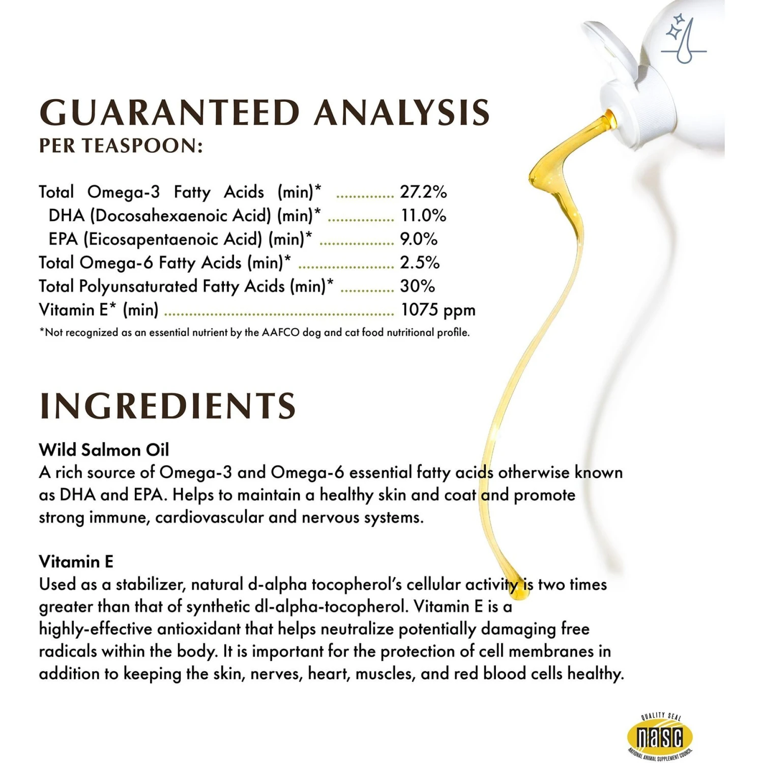 Wholistic Pet Organics Wild Salmon Oil Dog & Cat, 4-oz Bottle 4 Wholistic Pet Organics Wild Salmon Oil Dog & Cat, 4-oz Bottle - Image 4