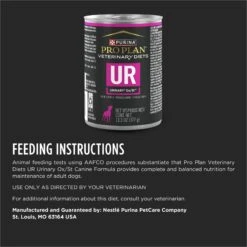 Purina Pro Plan Veterinary Diets UR Urinary Ox/St Wet Dog Food -Pet Wellness 87806 PT7. AC SS1800 V1700157197