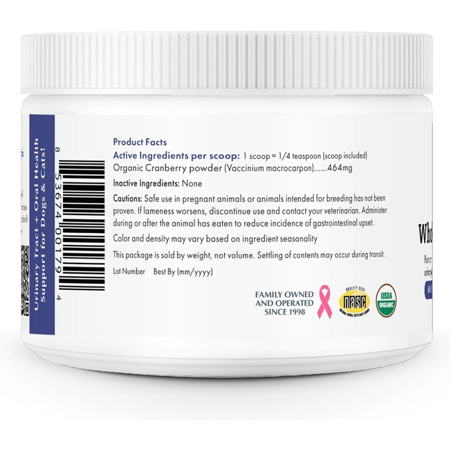 Wholistic Pet Organics WholeCran Intense Dog & Cat Supplement, 1-oz Bottle 2 Wholistic Pet Organics WholeCran Intense Dog & Cat Supplement, 1-oz Bottle - Image 2