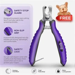 Ruff 'N Ruffus Upgraded Gel-Handle Double-Sided Rake Brush For Dogs, Purple -Pet Wellness 878390 PT4. AC SS1800 V1688071745
