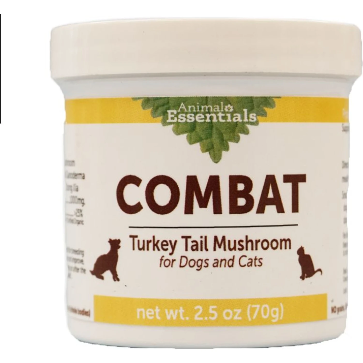 Animal Essentials Combat Turkey Tail Mushroom Cat & Dog Vitamin Supplement, 70-gm Jar 1 Animal Essentials Combat Turkey Tail Mushroom Cat & Dog Vitamin Supplement, 70-gm Jar