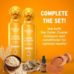 Friday's Dog Moisturizing Oater Coater Oatmeal Dog & Puppy Conditioner, 12-oz Bottle -Pet Wellness 889302 PT6. AC SS1800 V1689018357