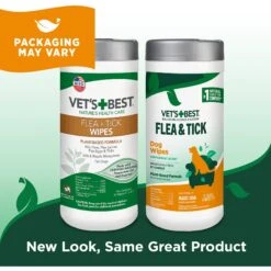 Vet's Best Topical Flea & Tick Wipes For Cats & Dogs, 50 Count -Pet Wellness 88945 PT3. AC SS1800 V1632780722