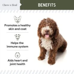 Chew + Heal Pure Cod Liver Oil Omega Skin & Coat Liquid Supplement For Dogs, 16-oz Bottle -Pet Wellness 889510 PT5. AC SS1800 V1687181849