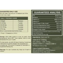 Chew + Heal Pure Cod Liver Oil Omega Skin & Coat Liquid Supplement For Dogs, 16-oz Bottle -Pet Wellness 889510 PT8. AC SS1800 V1687181862