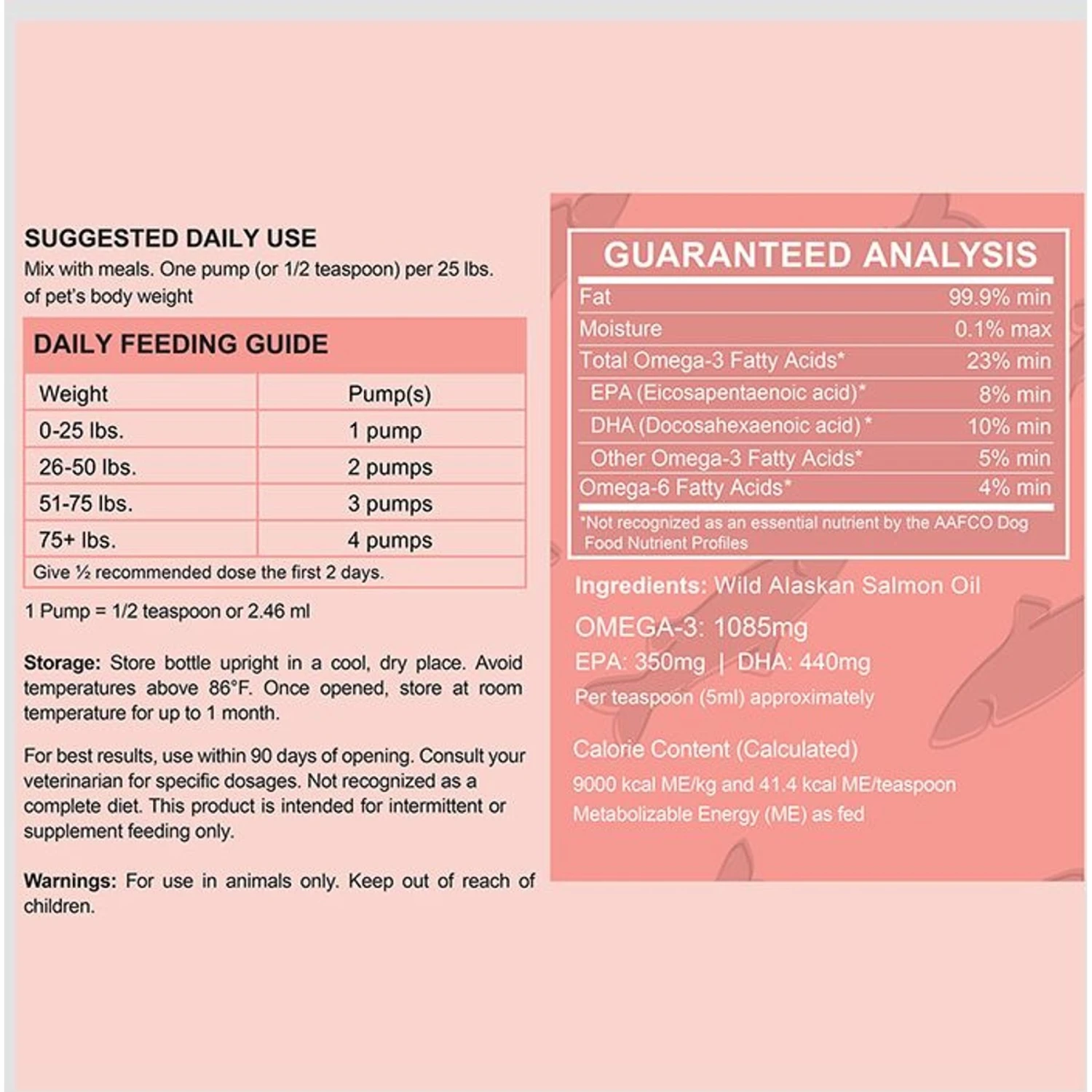 Chew + Heal Pure Wild Alaskan Omega Salmon Oil Skin & Coat Liquid Supplement For Dogs 9 Chew + Heal Pure Wild Alaskan Omega Salmon Oil Skin & Coat Liquid Supplement For Dogs - Image 9