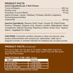 Chew + Heal MaxProtect Coprophagia & Digestive Soft Chew Supplement For Dogs, 240 Count 15 Chew + Heal MaxProtect Coprophagia & Digestive Soft Chew Supplement For Dogs, 240 Count -Pet Wellness 889566 PT7. AC SS1800 V1686942358