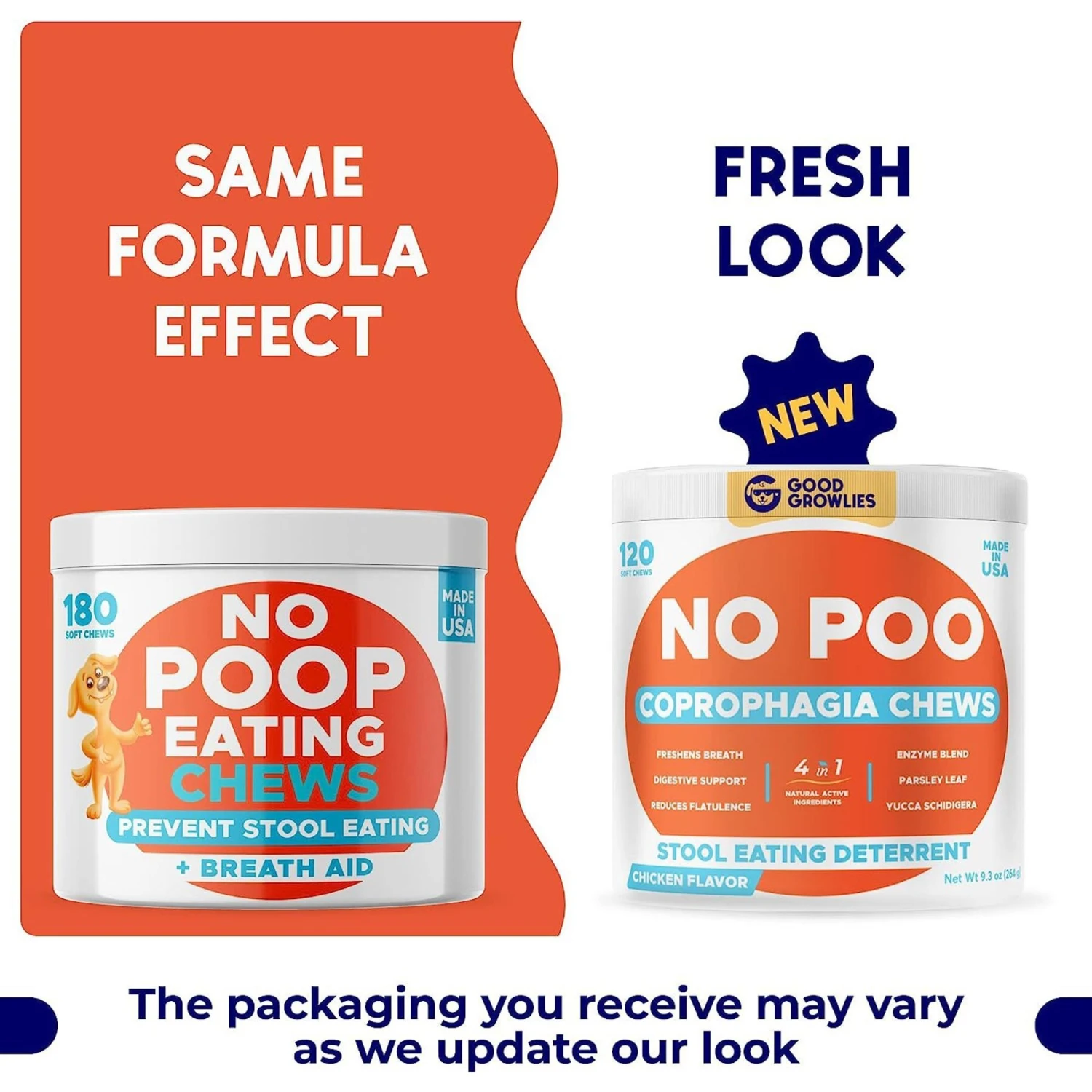 GoodGrowlies Chew No Poo Coprophagia Natural Stool Eating Deterrent & Breath Aid Chew Supplement For Dogs, 120 Count 2 GoodGrowlies Chew No Poo Coprophagia Natural Stool Eating Deterrent & Breath Aid Chew Supplement For Dogs, 120 Count - Image 2