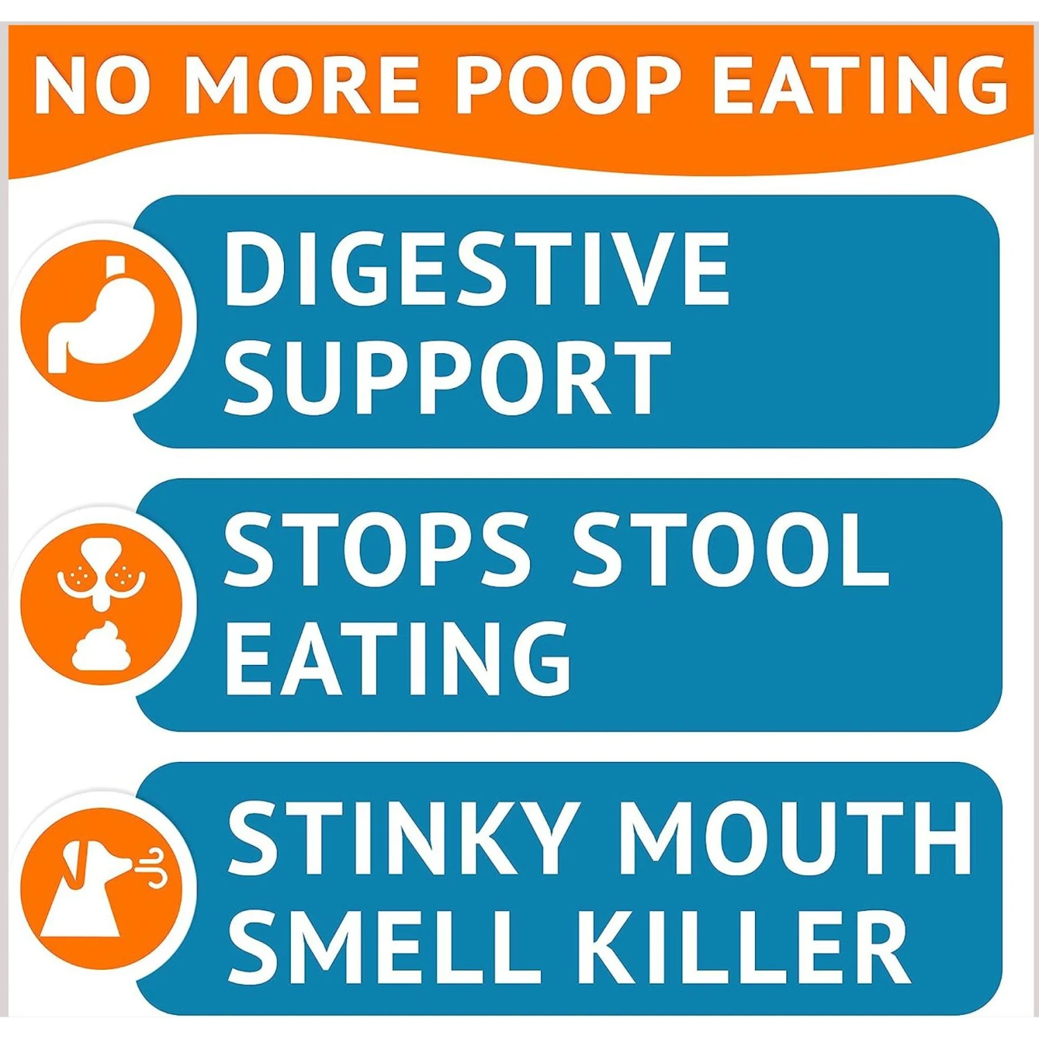 GoodGrowlies Chew No Poo Coprophagia Natural Stool Eating Deterrent & Breath Aid Chew Supplement For Dogs, 120 Count 3 GoodGrowlies Chew No Poo Coprophagia Natural Stool Eating Deterrent & Breath Aid Chew Supplement For Dogs, 120 Count - Image 3