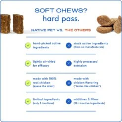 Native Pet Relief Chicken Soft Chew To Support Joint Tenderness Dog Supplement & Native Pet Beef Bone Broth Powder Dog & Cat Food Topper -Pet Wellness 894446 PT7. AC SS1800 V1701115164