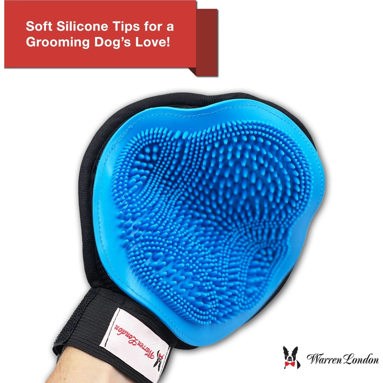 Warren London 2-in-1 Grooming Glove Dog Brush 3 Warren London 2-in-1 Grooming Glove Dog Brush - Image 3