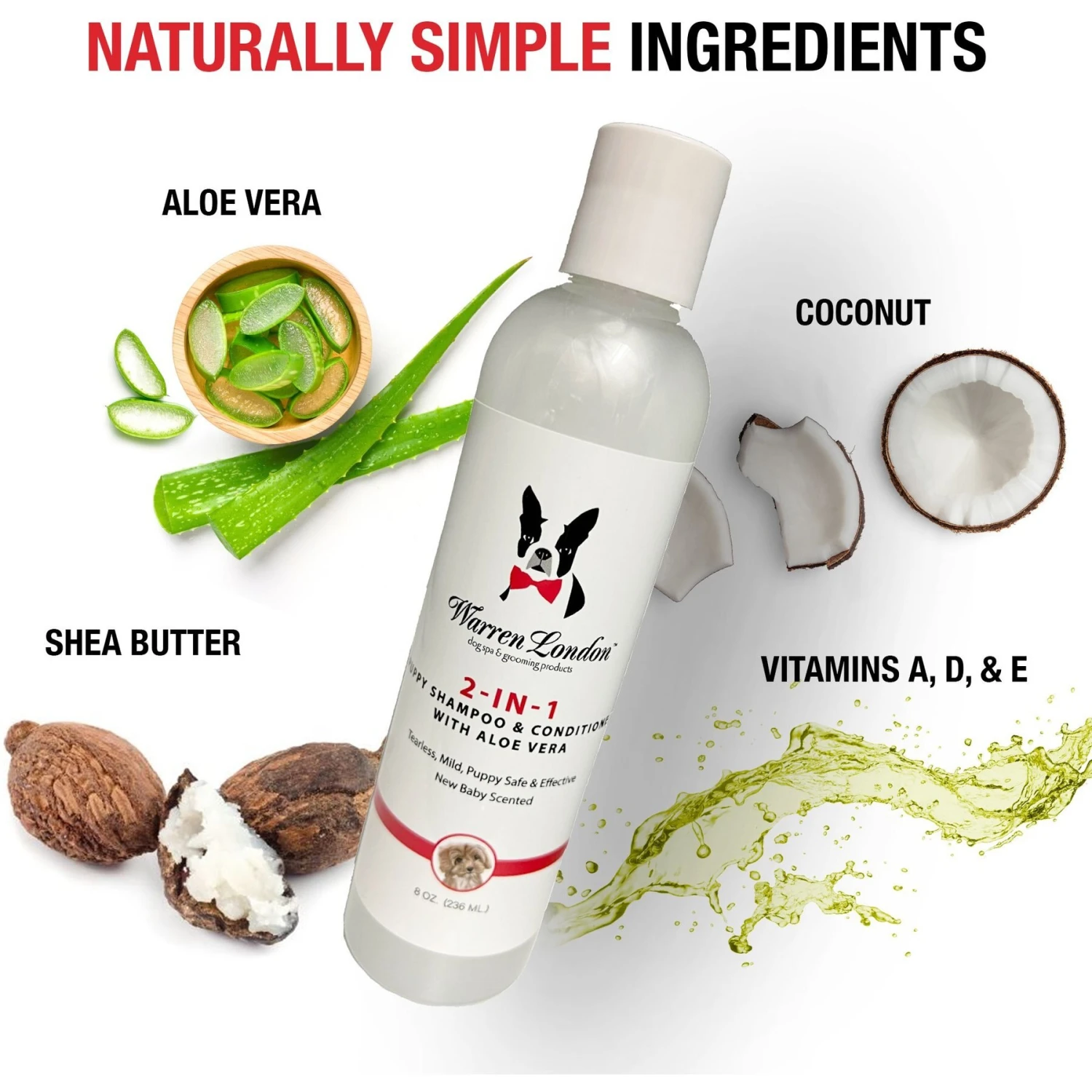 Warren London 2-in-1 Puppy Shampoo, 8-oz Bottle 3 Warren London 2-in-1 Puppy Shampoo, 8-oz Bottle - Image 3