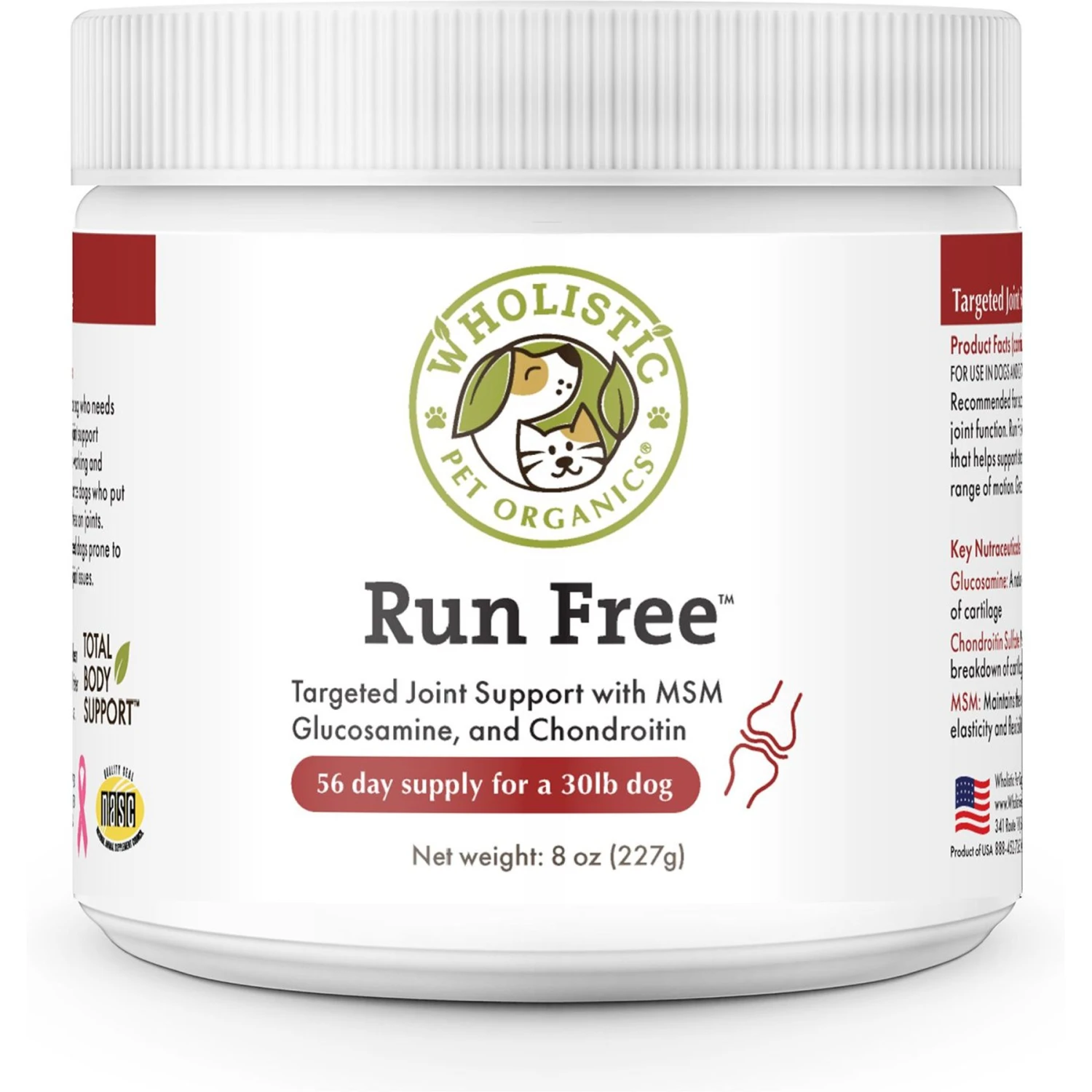 Wholistic Pet Organics Run Free Powder Supplement For Dogs & Cats 1 Wholistic Pet Organics Run Free Powder Supplement For Dogs & Cats