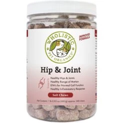 Wholistic Pet Organics Hip & Joint Soft Chews Supplement For Dogs & Cats