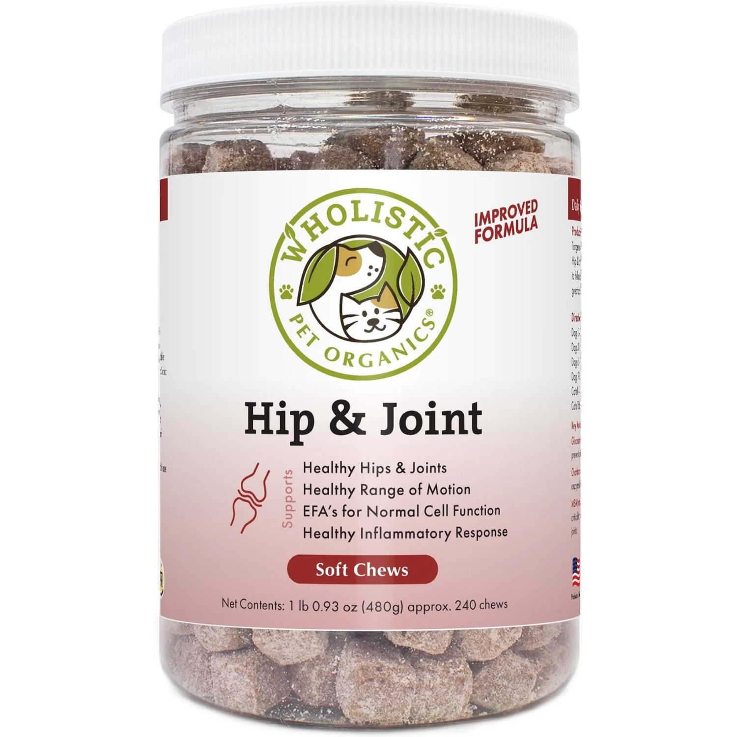 Wholistic Pet Organics Hip & Joint Soft Chews Supplement For Dogs & Cats 1 Wholistic Pet Organics Hip & Joint Soft Chews Supplement For Dogs & Cats