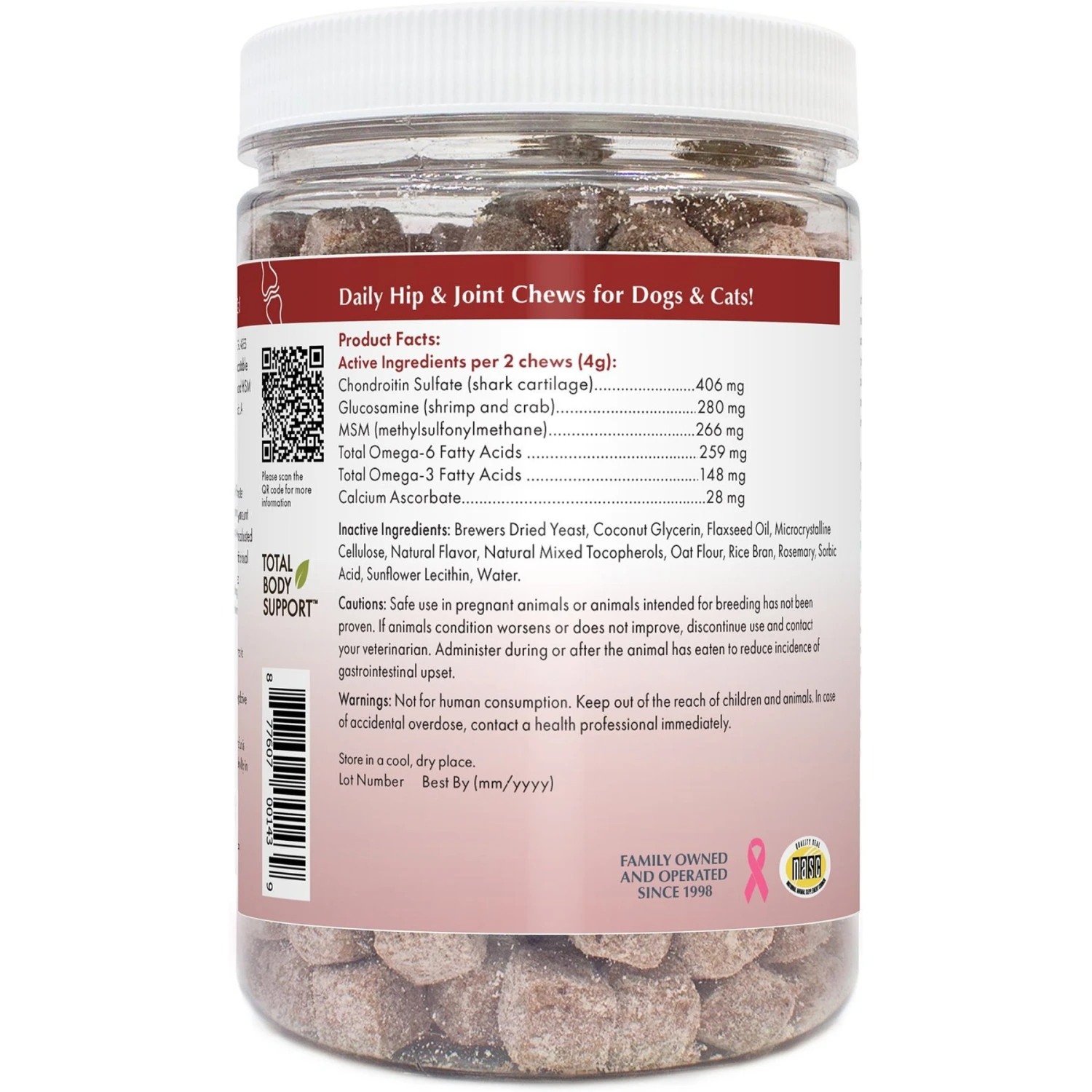 Wholistic Pet Organics Hip & Joint Soft Chews Supplement For Dogs & Cats 3 Wholistic Pet Organics Hip & Joint Soft Chews Supplement For Dogs & Cats - Image 3