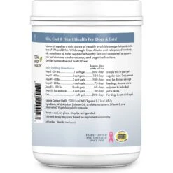 Wholistic Pet Organics Wild Salmon Oil Gel Capsule Supplement For Dogs & Cats -Pet Wellness 898038 PT2. AC SS1800 V1689960613