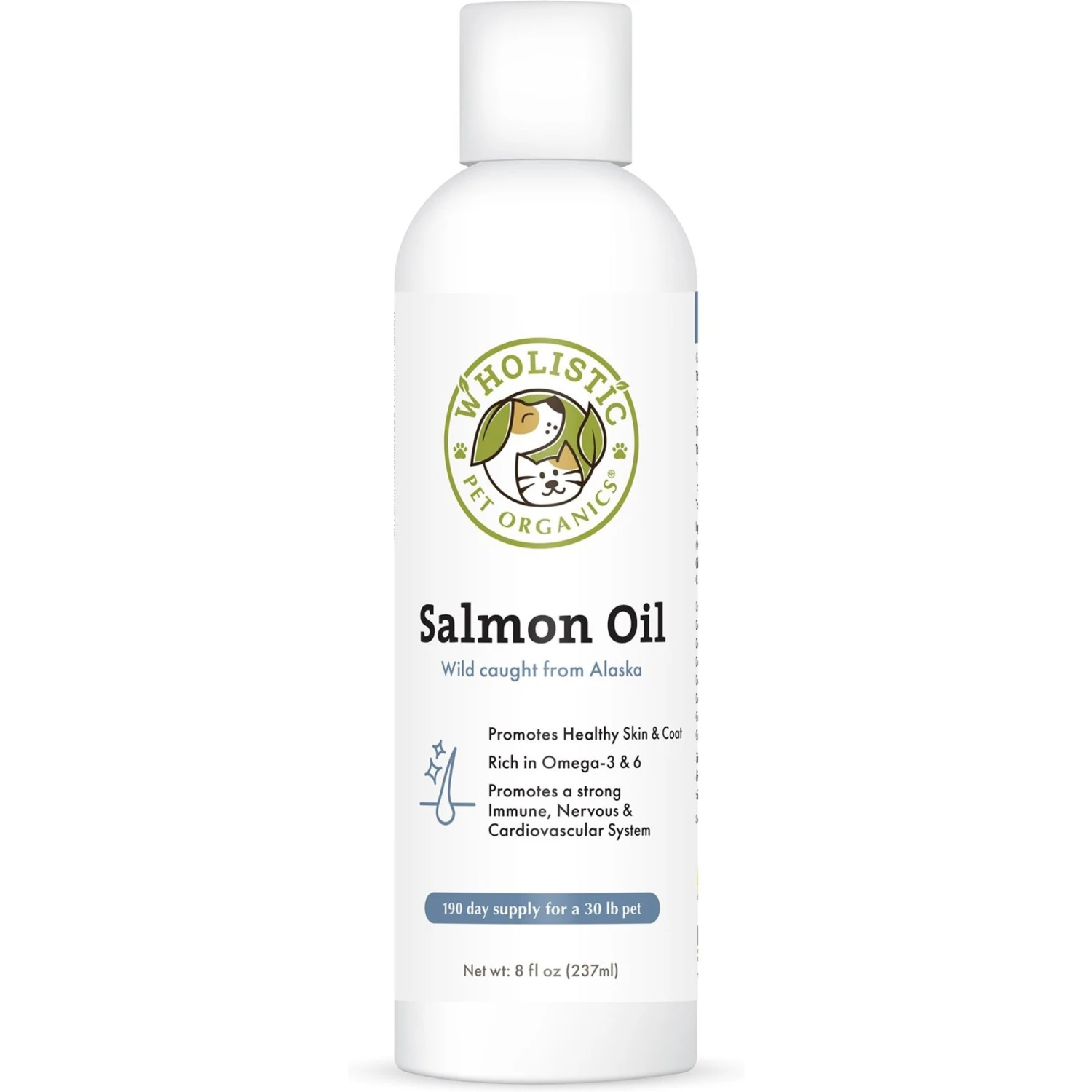 Wholistic Pet Organics Wild Salmon Oil Liquid Supplement For Dogs & Cats, 8-oz Bottle 1 Wholistic Pet Organics Wild Salmon Oil Liquid Supplement For Dogs & Cats, 8-oz Bottle