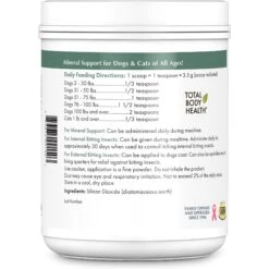 Wholistic Pet Organics Diatomaceous Earth Powder Supplement For Dogs, 13-oz Jar -Pet Wellness 898134 PT2. AC SS1800 V1689947931