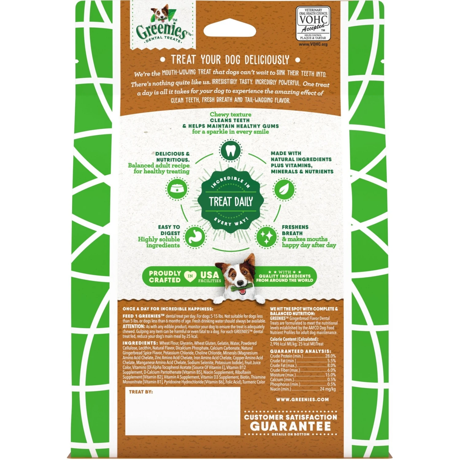 Greenies Gingerbread Flavor Teenie Dental Dog Treats, 43 Count 2 Greenies Gingerbread Flavor Teenie Dental Dog Treats, 43 Count - Image 2