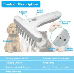 Ownpets Electric Detangling Brush For Dogs & Cats -Pet Wellness 902006 PT7. AC SS1800 V1688153488