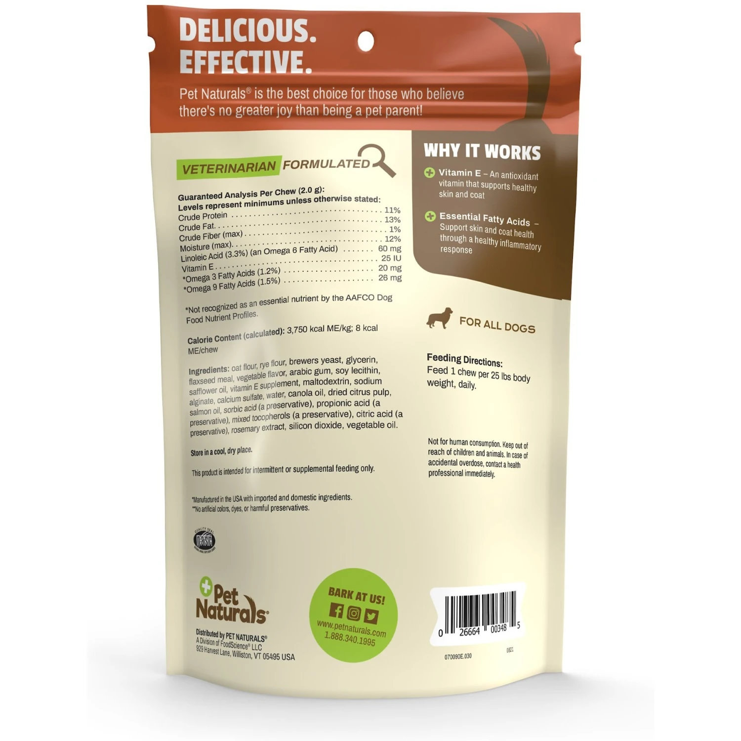 Pet Naturals Skin + Coat Dog Chews 2 Pet Naturals Skin + Coat Dog Chews - Image 2