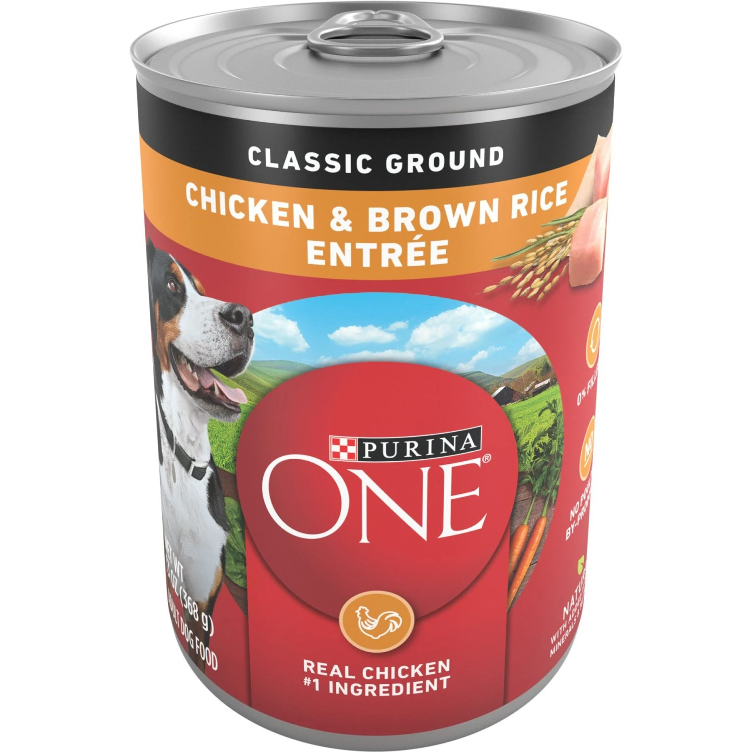 Purina ONE SmartBlend Classic Ground Chicken & Brown Rice Entree Adult Canned Dog Food 1 Purina ONE SmartBlend Classic Ground Chicken & Brown Rice Entree Adult Canned Dog Food