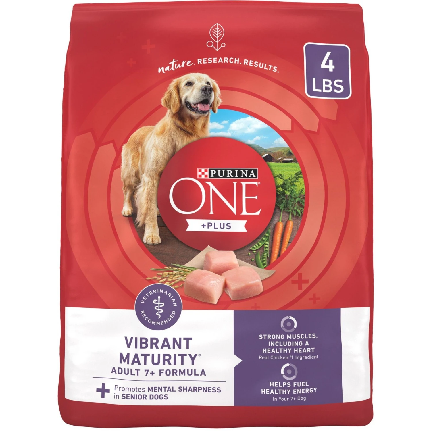 Purina ONE High Protein + Vibrant Maturity 7 Plus Formula Dry Senior Dog Food 1 Purina ONE High Protein + Vibrant Maturity 7 Plus Formula Dry Senior Dog Food