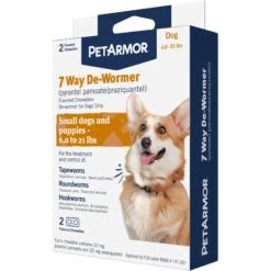 PetArmor 7 Way Dewormer For Hookworms, Roundworms & Tapeworms For Small Breed Dogs