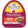 Wellness Petite Entrees Shredded Medley Chicken & Turkey Small Breed Natural Wet Dog Food, 3-oz Cup, 12 Count