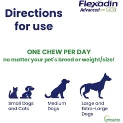 Vetoquinol Flexadin Advanced With UCII Collagen Soft Chews Joint Supplement For Dogs & Cats -Pet Wellness 93319 PT4. AC SS1800 V1697482657