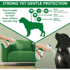 Vet's Best Indoor Flea & Tick Home Spray Refill For Dogs & Vet's Best Advanced Strength Flea & Tick Dog Shampoo -Pet Wellness 933550 PT3. AC SS1800 V1692304889