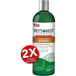 Vet's Best Indoor Flea & Tick Home Spray Refill For Dogs & Vet's Best Advanced Strength Flea & Tick Dog Shampoo -Pet Wellness 933550 PT5. AC SS1800 V1692305509