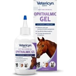 Vetericyn Plus Antimicrobial Eye Wash For Dogs, Cats, Horses & Small Pets & Vetericyn Plus Antimicrobial Ophthalmic Pet Gel -Pet Wellness 933646 PT5. AC SS1800 V1692305262