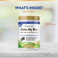 NaturVet Outta My Box Soft Chews Digestive Supplement For Cats & Dogs -Pet Wellness 93631 PT4. AC SS1800 V1698693676