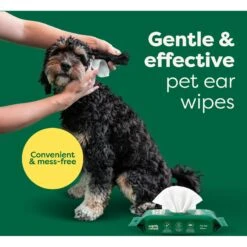 Earth Rated Hypoallergenic & Plant Based Oatmeal Scent Dog Ear Wipes, 60 Count -Pet Wellness 938430 PT5. AC SS1800 V1692306128