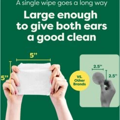 Earth Rated Hypoallergenic & Plant Based Oatmeal Scent Dog Ear Wipes, 60 Count -Pet Wellness 938430 PT7. AC SS1800 V1692306127