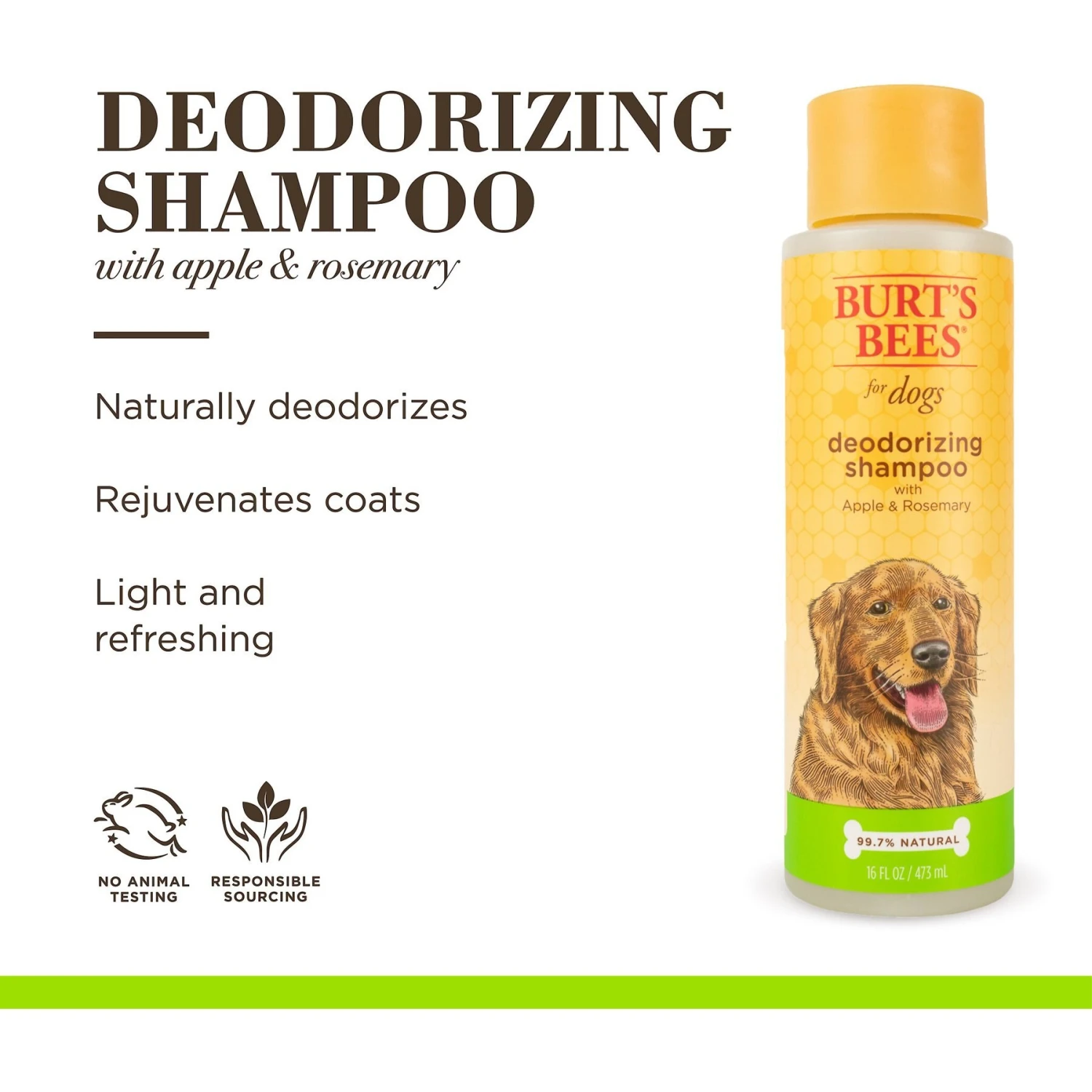 Burt's Bees Deodorizing Shampoo With Apple & Rosemary For Dogs 3 Burt's Bees Deodorizing Shampoo With Apple & Rosemary For Dogs - Image 3