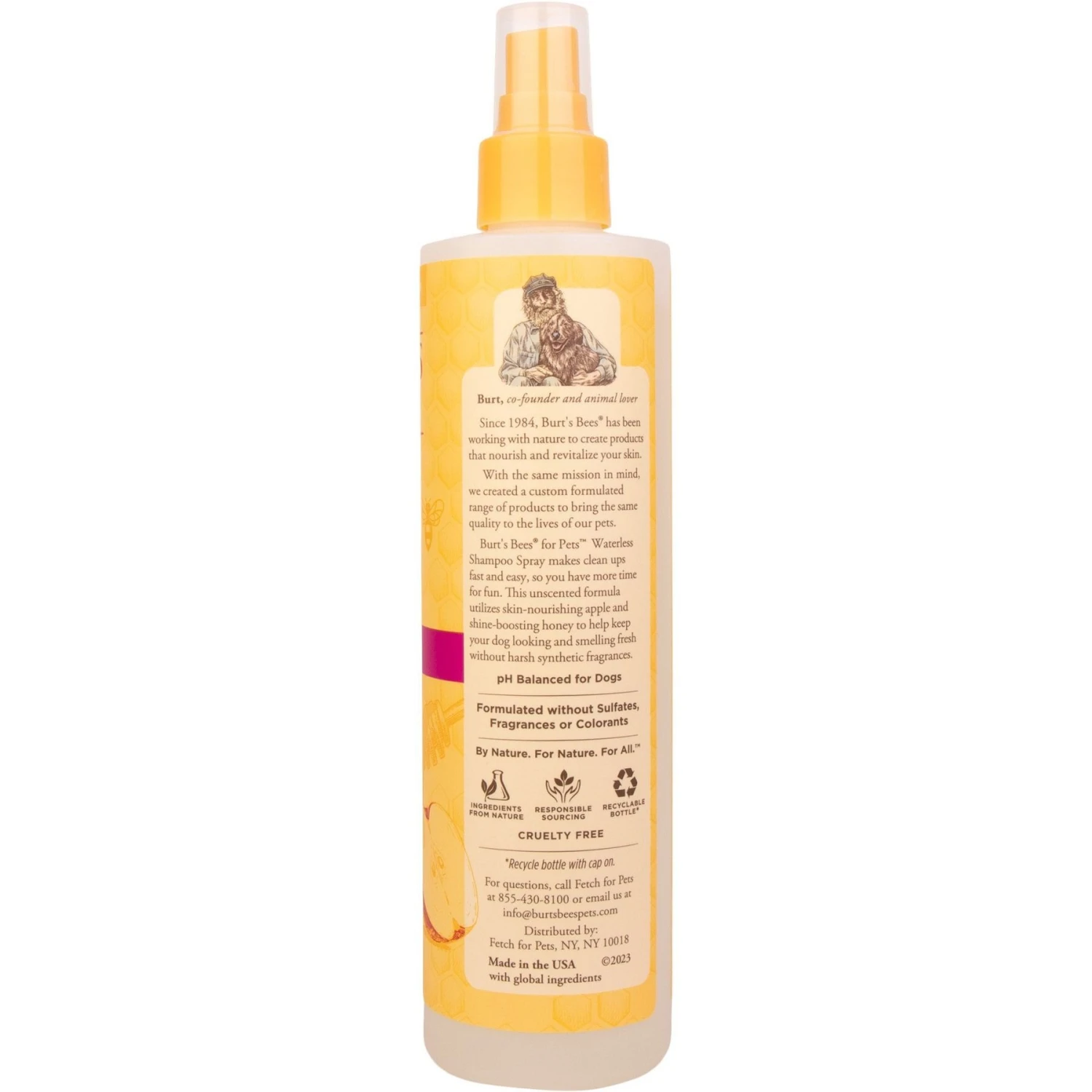 Burt's Bees Waterless Shampoo With Apple & Honey For Dogs 2 Burt's Bees Waterless Shampoo With Apple & Honey For Dogs - Image 2