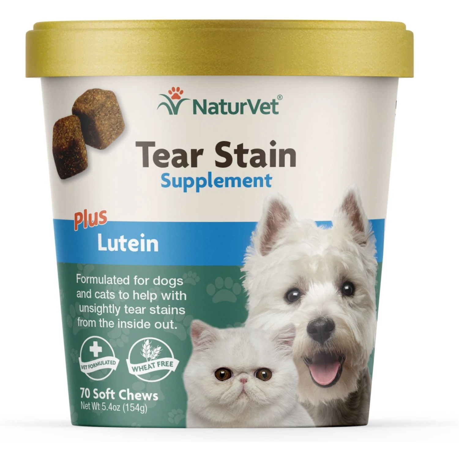 NaturVet Tear Stain Plus Lutein Soft Chews Vision Supplement For Cats & Dogs & NaturVet Tear Stain Remover Dog & Cat Liquid Topical Formula 2 NaturVet Tear Stain Plus Lutein Soft Chews Vision Supplement For Cats & Dogs & NaturVet Tear Stain Remover Dog & Cat Liquid Topical Formula - Image 2