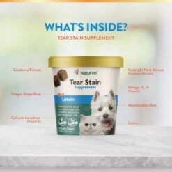 NaturVet Tear Stain Plus Lutein Soft Chews Vision Supplement For Cats & Dogs & NaturVet Tear Stain Remover Dog & Cat Liquid Topical Formula 12 NaturVet Tear Stain Plus Lutein Soft Chews Vision Supplement For Cats & Dogs & NaturVet Tear Stain Remover Dog & Cat Liquid Topical Formula -Pet Wellness 941654 PT3. AC SS1800 V1692796449