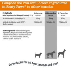 Zesty Paws Healthy Aging NAD+ Precursor Cellular Energy, Brain, & Heart Supplement + Probiotic Pill Wrap For Dogs -Pet Wellness 945862 PT7. AC SS1800 V1700689788