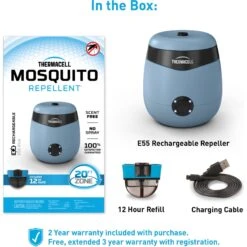Thermacell E55 Rechargable Mosquito Repeller & Thermacell Rechargeable Mosquito Repellent Refills, 36 Hours 8 Thermacell E55 Rechargable Mosquito Repeller & Thermacell Rechargeable Mosquito Repellent Refills, 36 Hours -Pet Wellness 947406 PT2. AC SS1800 V1693602688