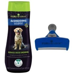 FURminator Short Hair Dog Deshedding Tool & FURminator Deshedding Dog Shampoo