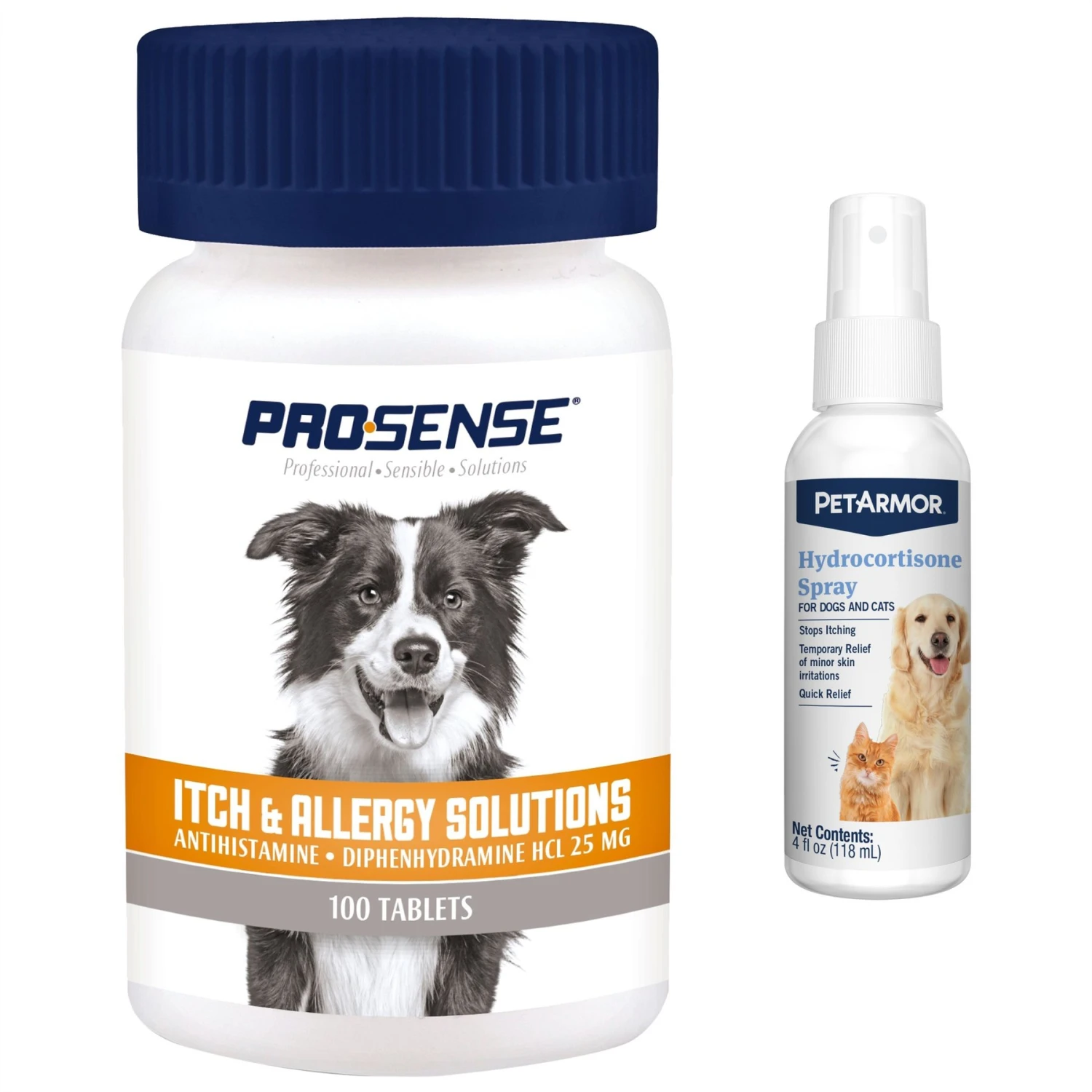 Pro-Sense Dog Itch & Allergy Solutions Tablets & PetArmor Hydrocortisone Quick Relief Spray For Dogs & Cats 1 Pro-Sense Dog Itch & Allergy Solutions Tablets & PetArmor Hydrocortisone Quick Relief Spray For Dogs & Cats