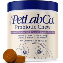 PetLab Co. Itch Relief Pork Flavor Dog Supplement, 30 Count & PetLab Co. Probiotic Pork Flavored Soft Chews Digestive Supplement For Dogs, 30 Count -Pet Wellness 947814 PT5. AC SS1800 V1693344549