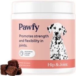 Pawfy Pain Management Bacon Flavor Chews Dog Supplement & Pawfy Hip & Joint Chicken Flavor Chews Dog Supplement -Pet Wellness 947854 PT5. AC SS1800 V1693344492